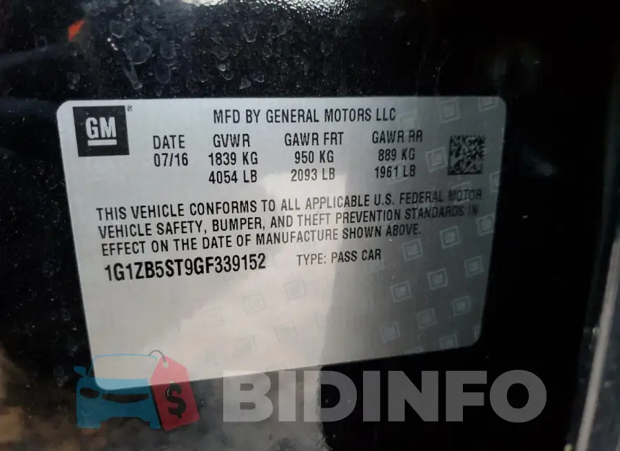 1G1ZB5ST9GF339152 Photo# 12