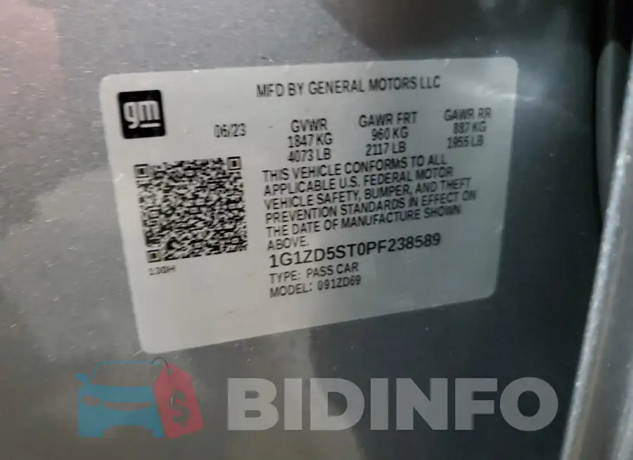 1G1ZD5ST0PF238589 Photo# 13