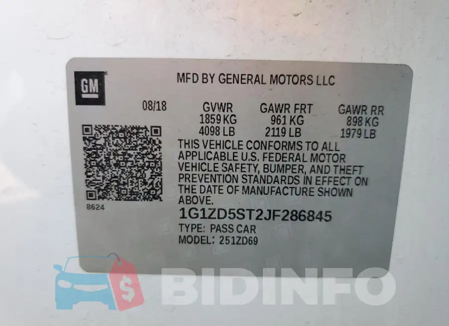 1G1ZD5ST2JF286845 Photo# 12