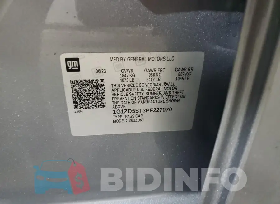 1G1ZD5ST3PF227070 Photo# 13