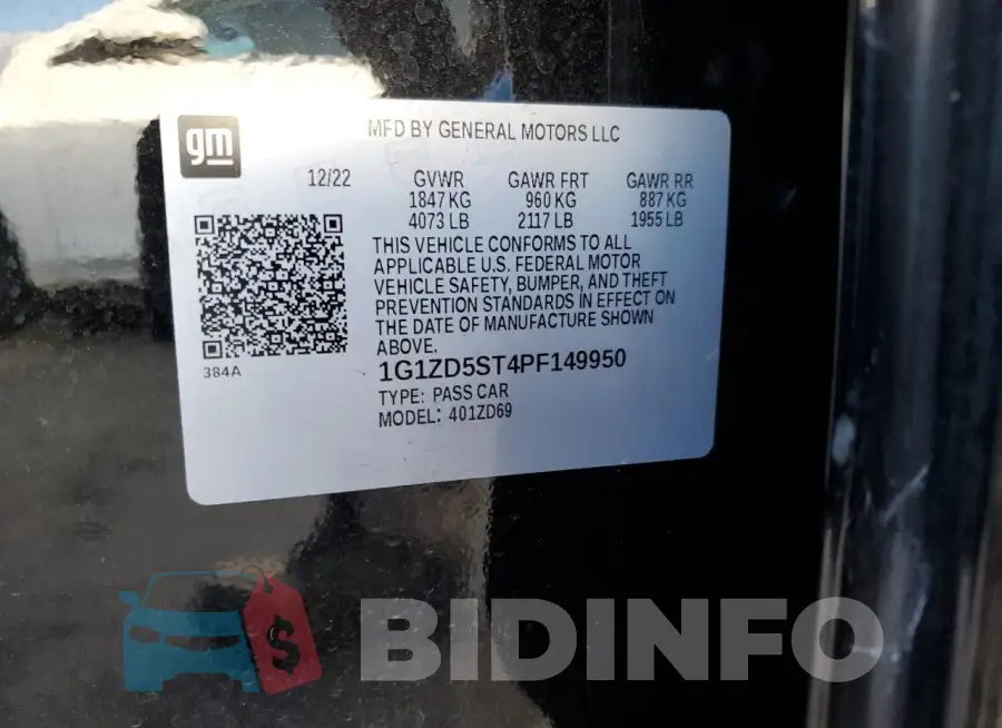 1G1ZD5ST4PF149950 Photo# 12
