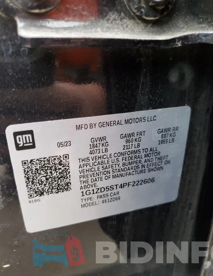 1G1ZD5ST4PF222606 Photo# 13