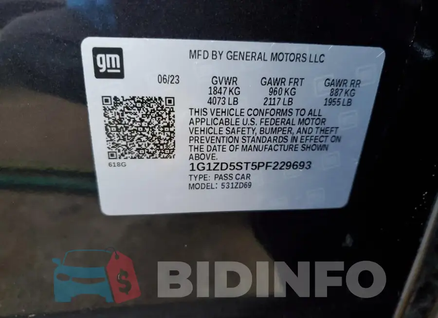 1G1ZD5ST5PF229693 Photo# 13