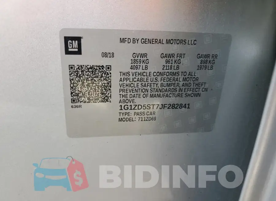 1G1ZD5ST7JF282841 Photo# 12