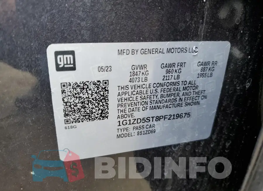 1G1ZD5ST8PF219675 Photo# 13