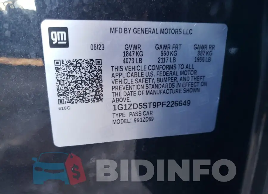 1G1ZD5ST9PF226649 Photo# 13