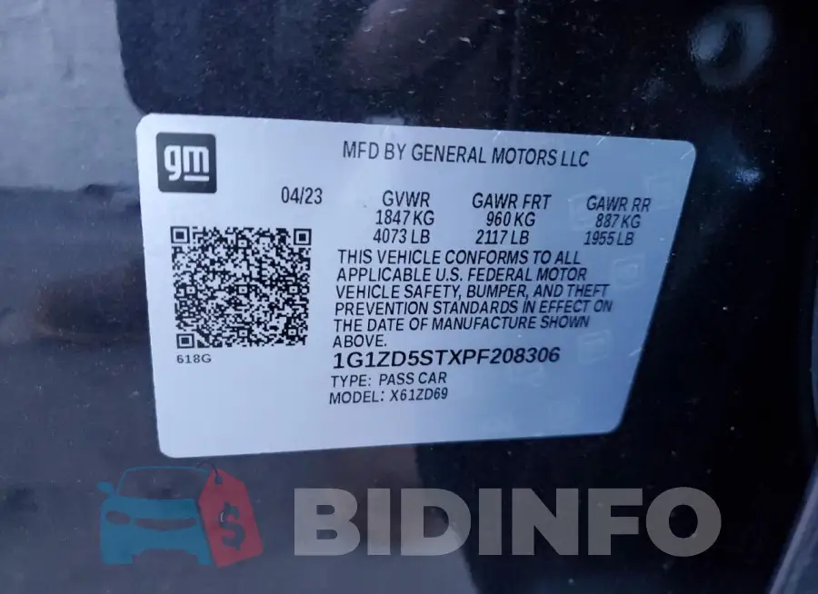 1G1ZD5STXPF208306 Photo# 13