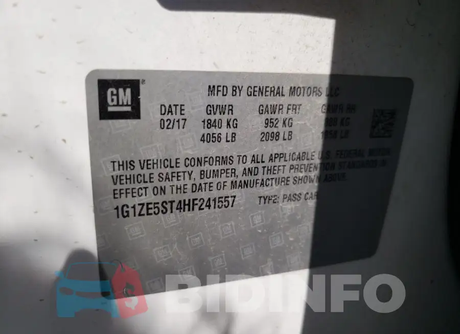 1G1ZE5ST4HF241557 Photo# 12