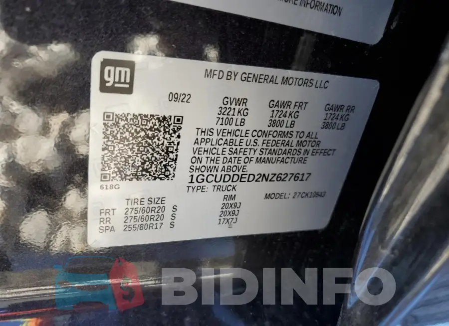 1GCUDDED2NZ627617 Photo# 12