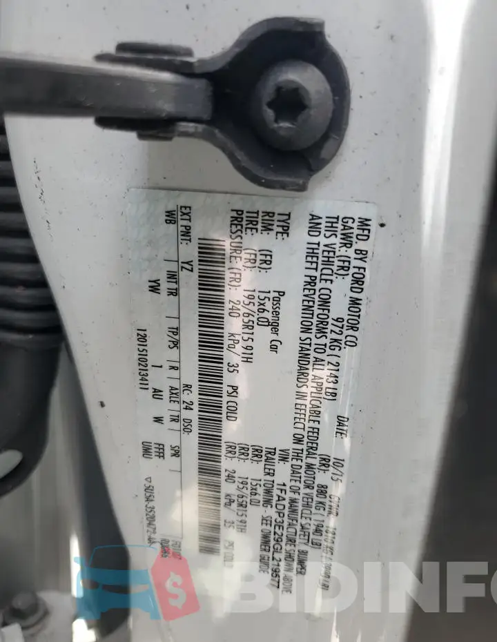 1FADP3E29GL219577 Photo# 12