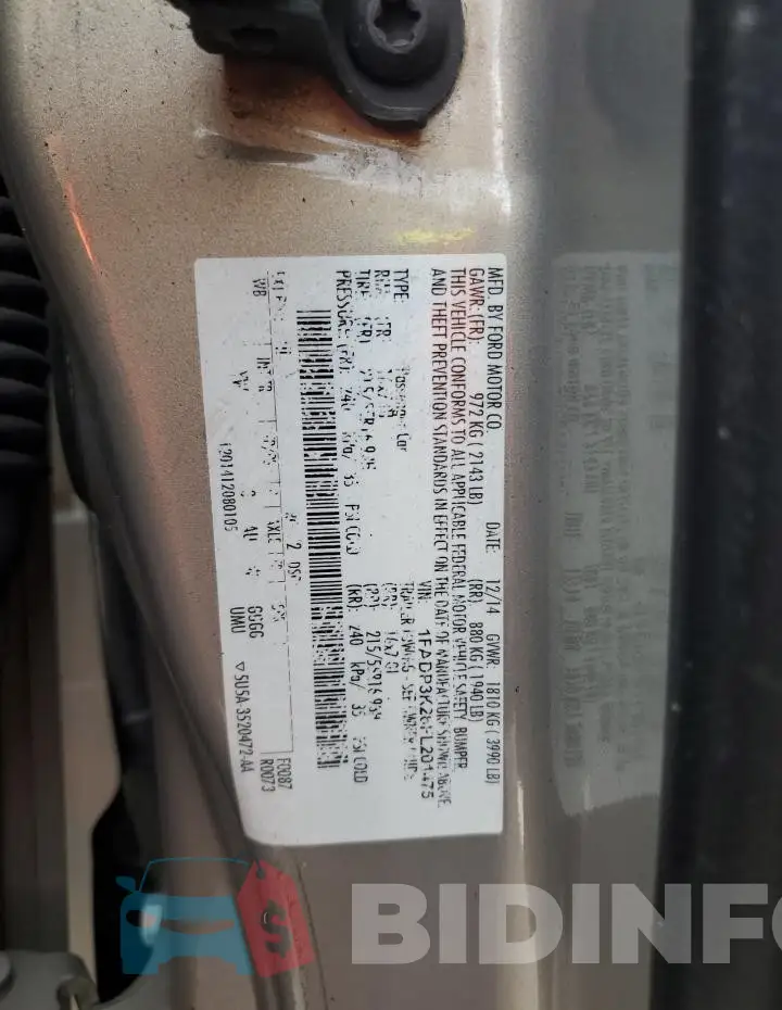 1FADP3K26FL201475 Photo# 12