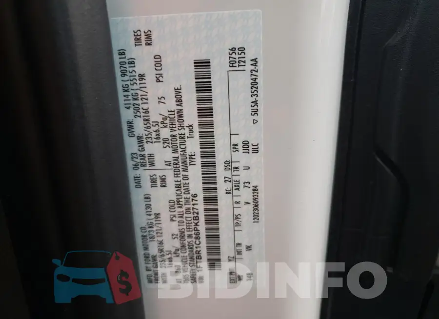 1FTBR1C86PKB27176 Photo# 13