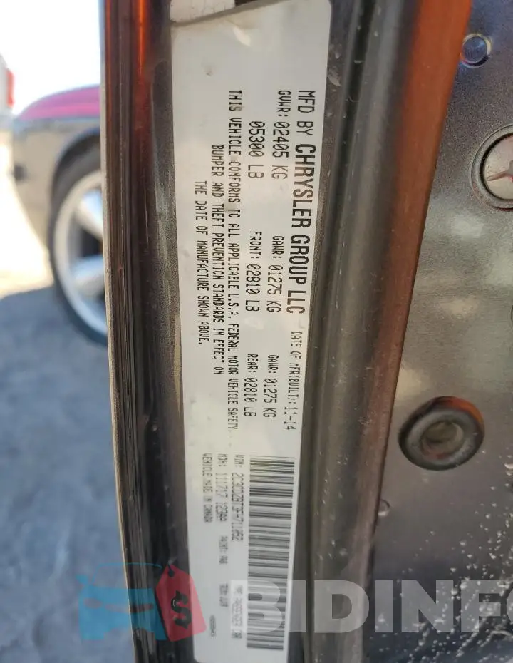 2C3CDZBT3FH711052 Photo# 12