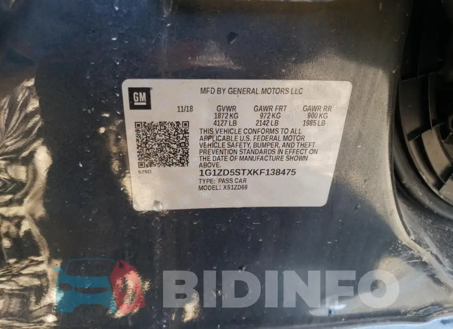 1G1ZD5STXKF138475 Photo# 13