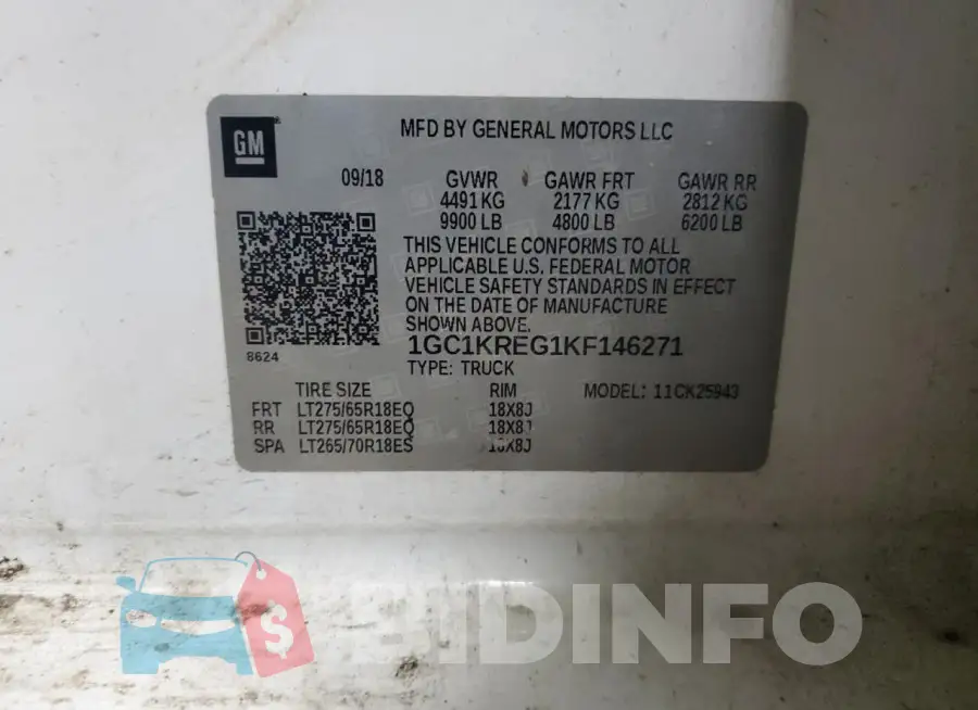 1GC1KREG1KF146271 Photo# 12