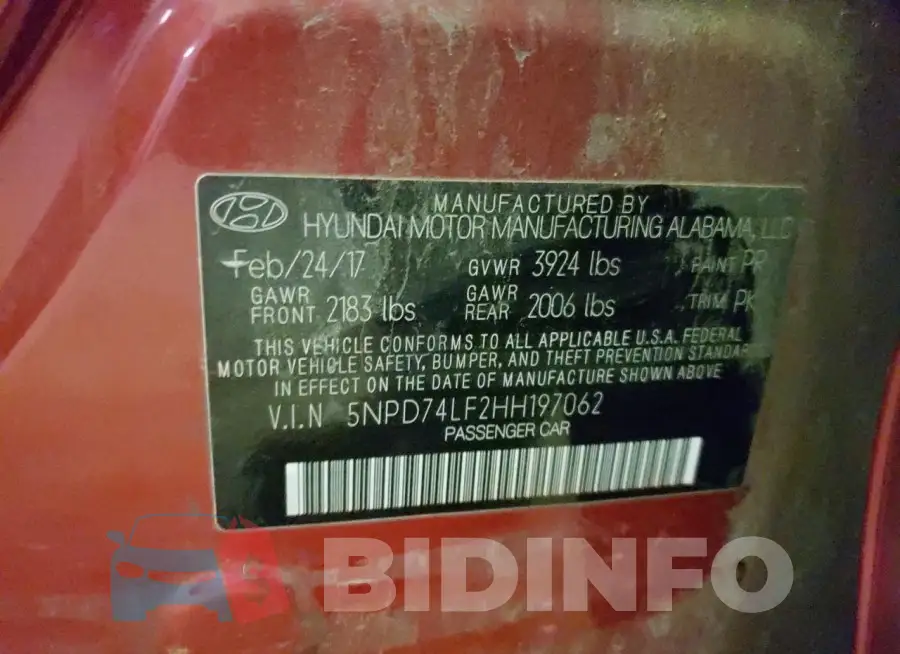 5NPD74LF2HH197062 Photo# 12