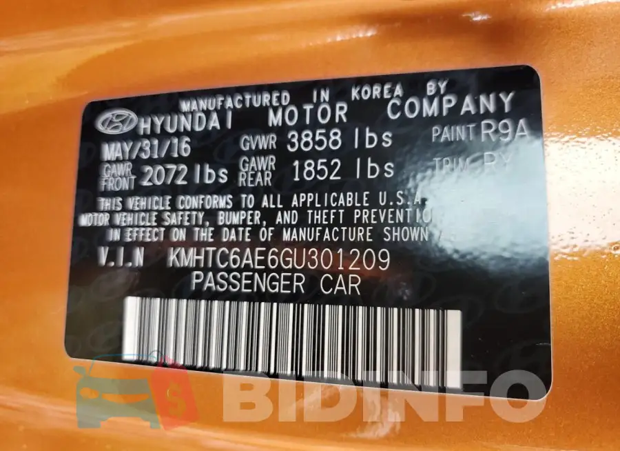 KMHTC6AE6GU301209 Photo# 12