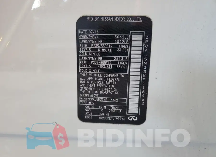 3PCAJ5M33KF116462 Photo# 13