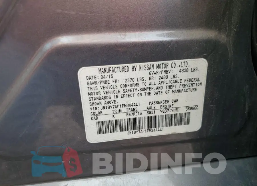 JN1BV7AP1FM344441 Photo# 12