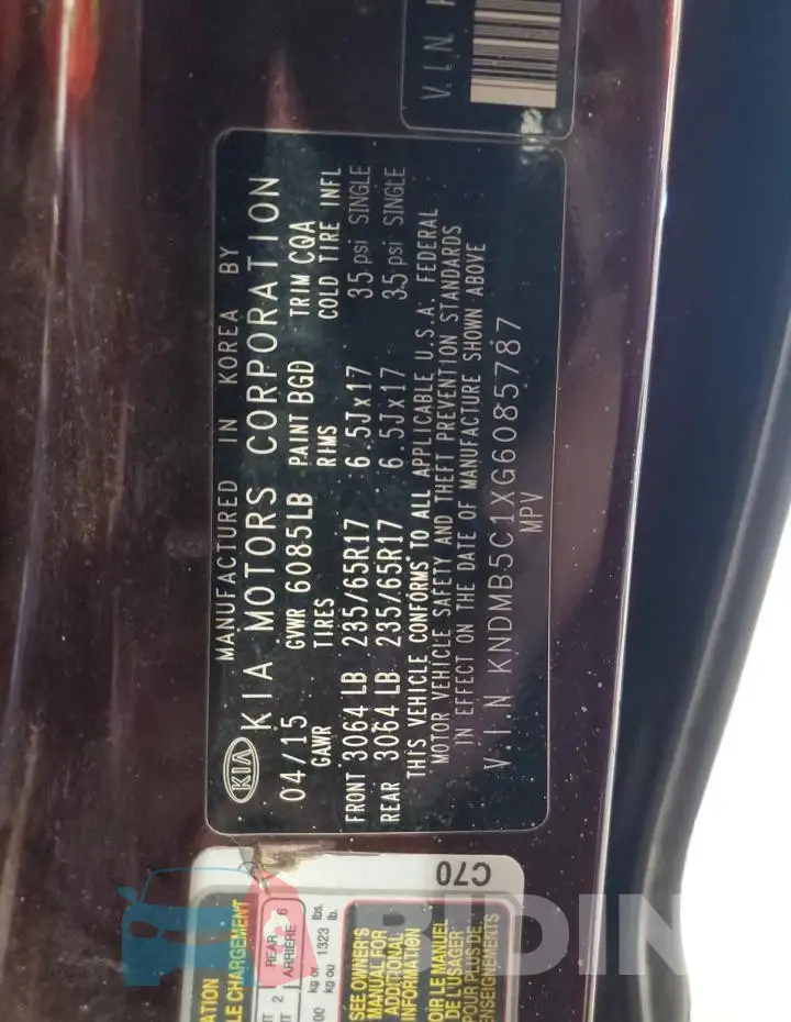 KNDMB5C1XG6085787 Photo# 13