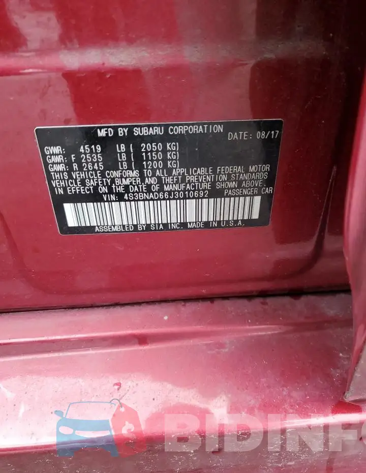 4S3BNAD66J3010692 Photo# 12