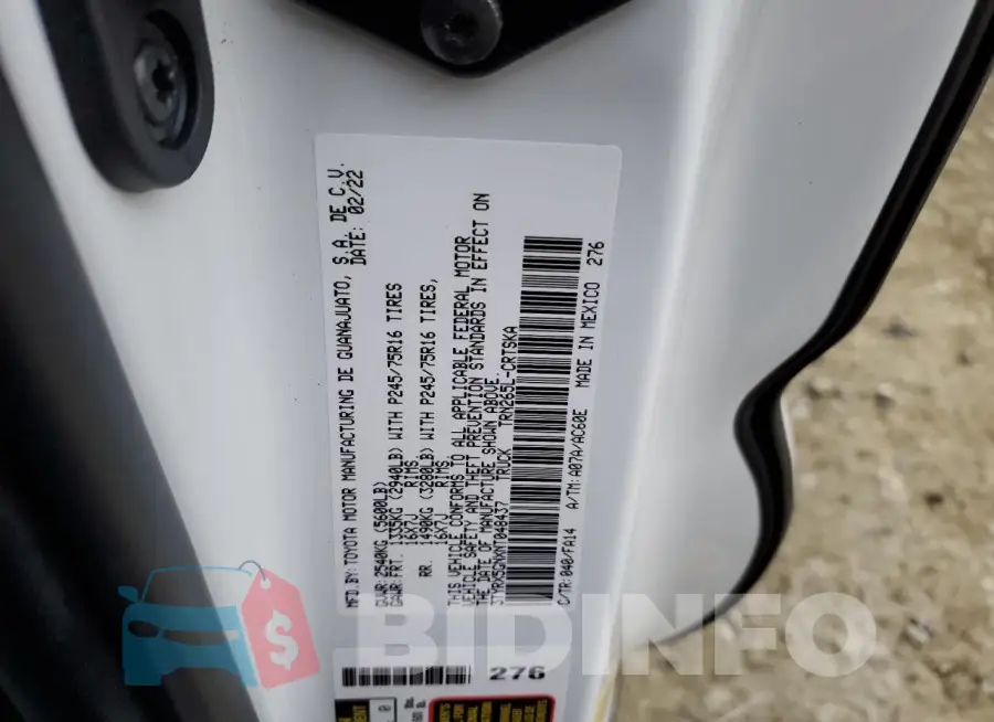 3TYRX5GNXNT048437 Photo# 12