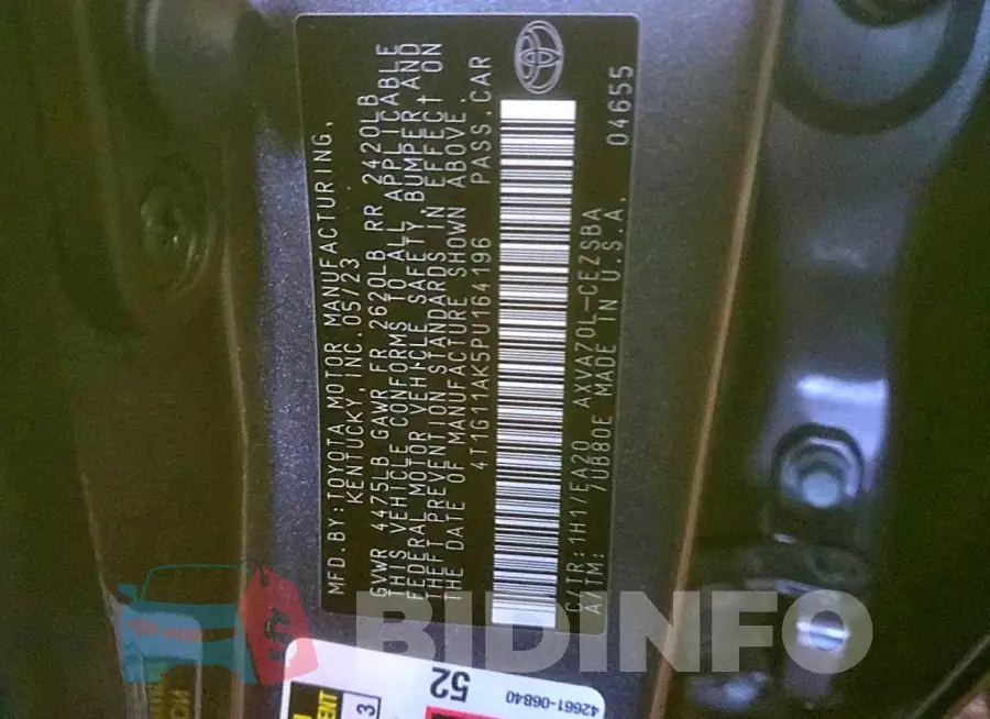 4T1G11AK5PU164196 Photo# 12
