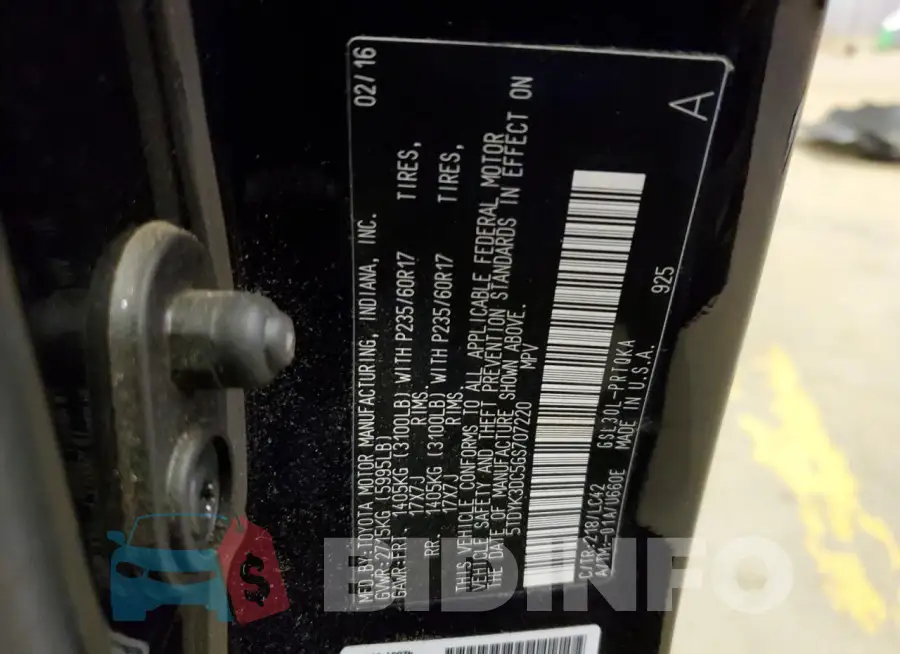 5TDYK3DC5GS707220 Photo# 13