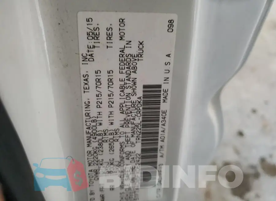 5TFTX4CN5FX062422 Photo# 12
