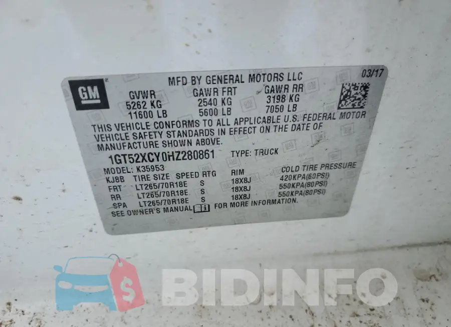 1GT52XCY0HZ280861 Photo# 12