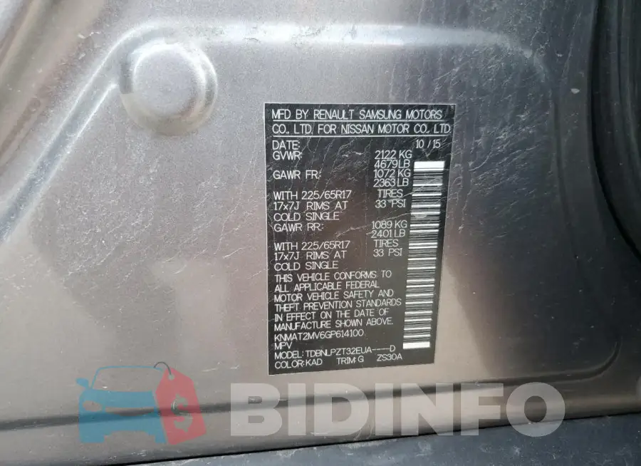 KNMAT2MV6GP614100 Photo# 12