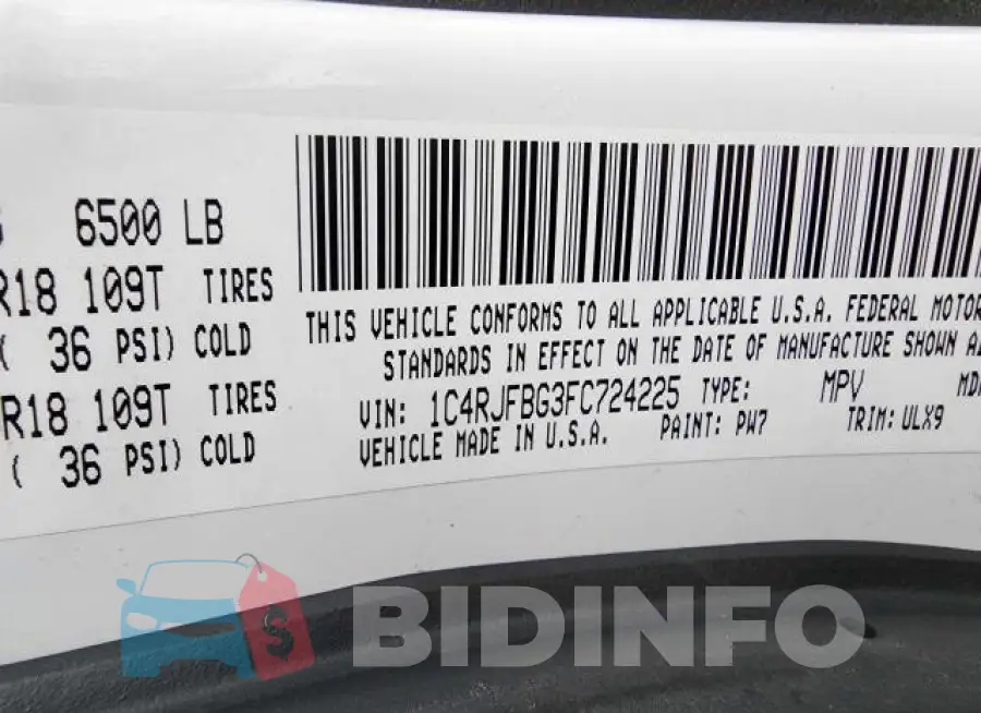 1C4RJFBG3FC724225 Photo# 10