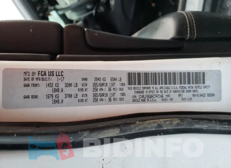 1C4RJFBG8HC747146 Photo# 13