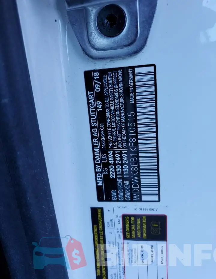 WDDWK8EB1KF810515 Photo# 12