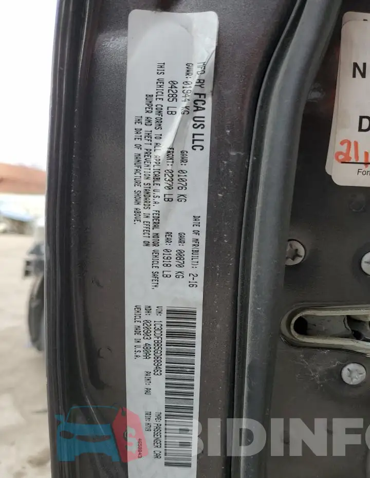 1C3CDFBB5GD689463 Photo# 12