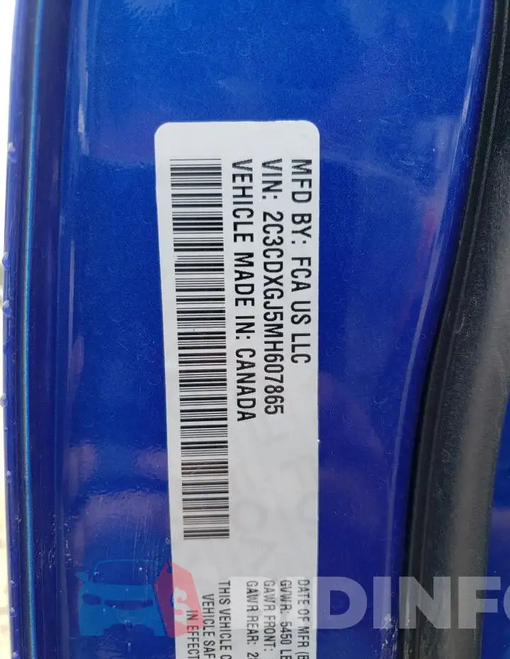 2C3CDXGJ5MH607865 Photo# 13