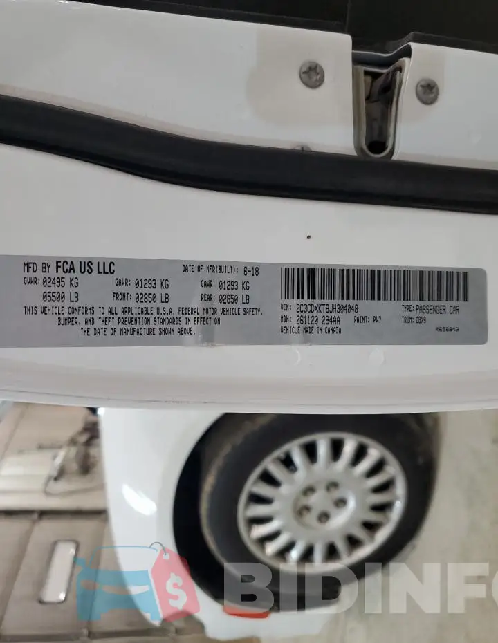 2C3CDXKT8JH304048 Photo# 12
