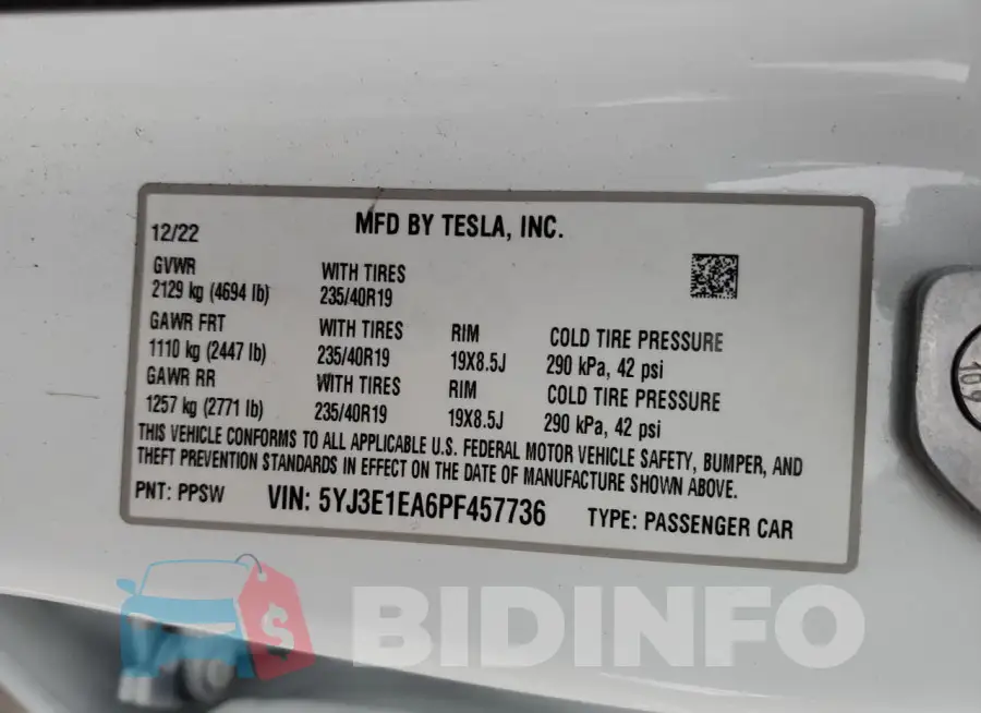 5YJ3E1EA6PF457736 Photo# 13