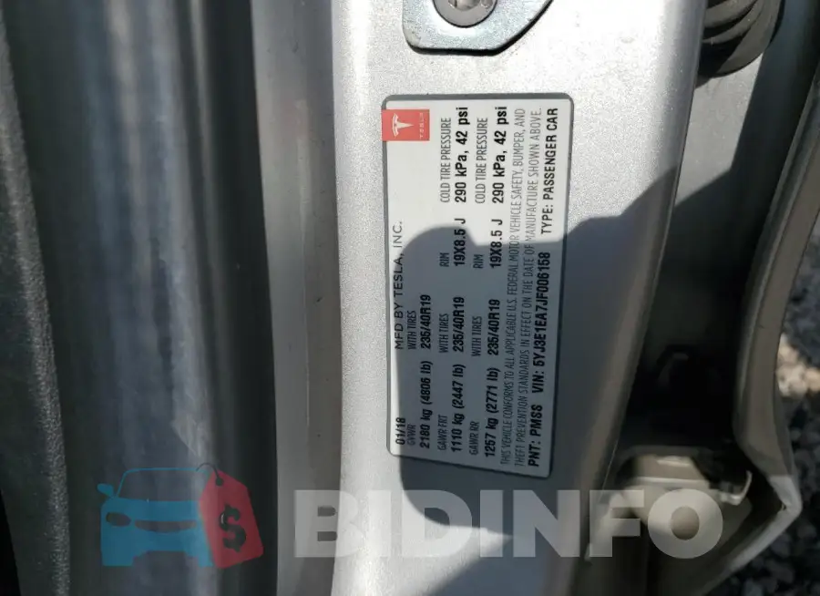 5YJ3E1EA7JF006158 Photo# 13