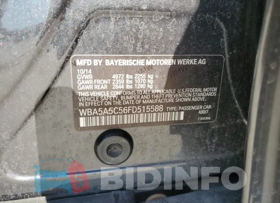WBA5A5C56FD515588 Photo# 12