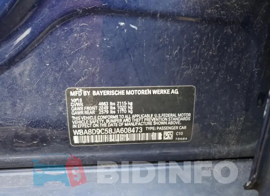 WBA8D9C58JA608473 Photo# 12