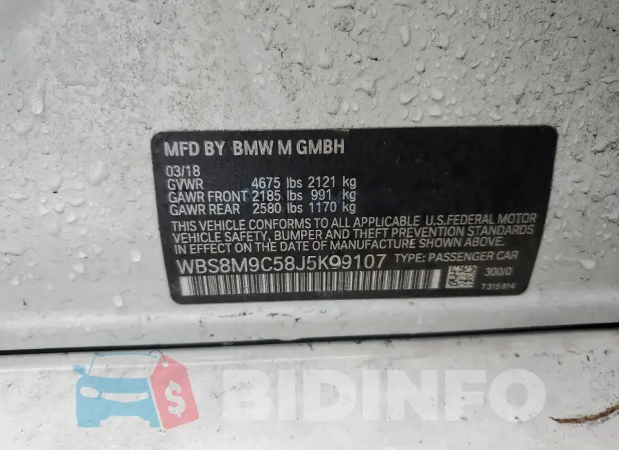 WBS8M9C58J5K99107 Photo# 12