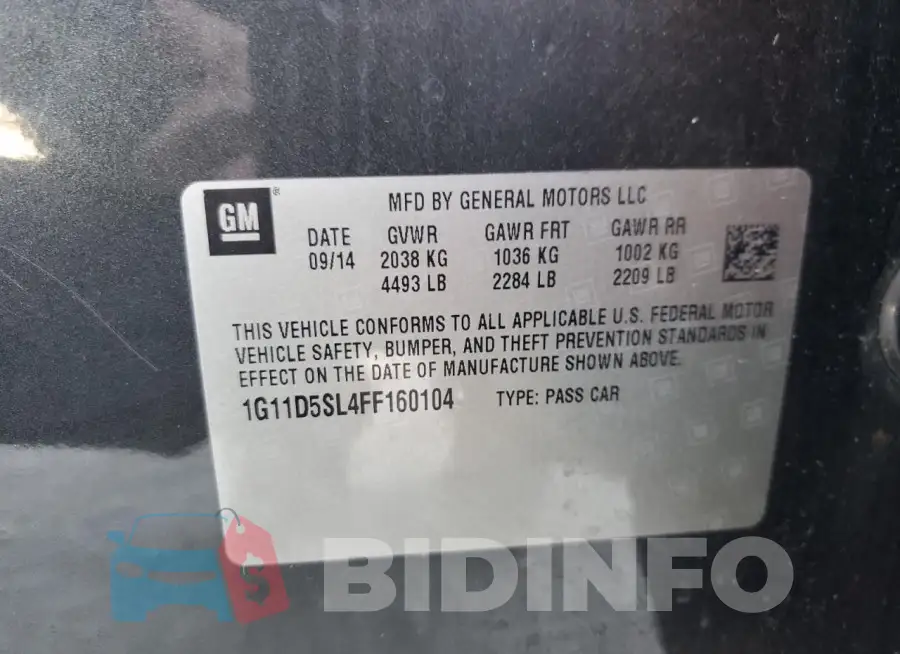 1G11D5SL4FF160104 Photo# 12