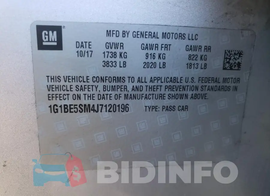 1G1BE5SM4J7120196 Photo# 12