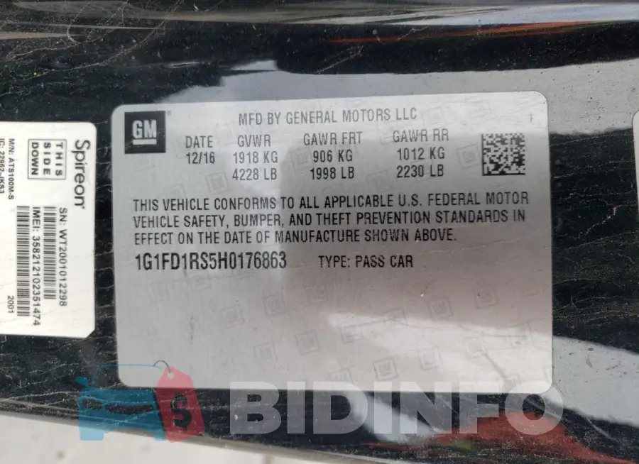 1G1FD1RS5H0176863 Photo# 12
