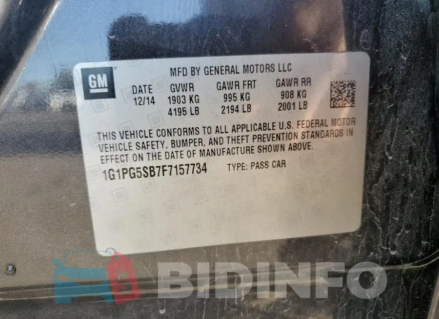1G1PG5SB7F7157734 Photo# 13
