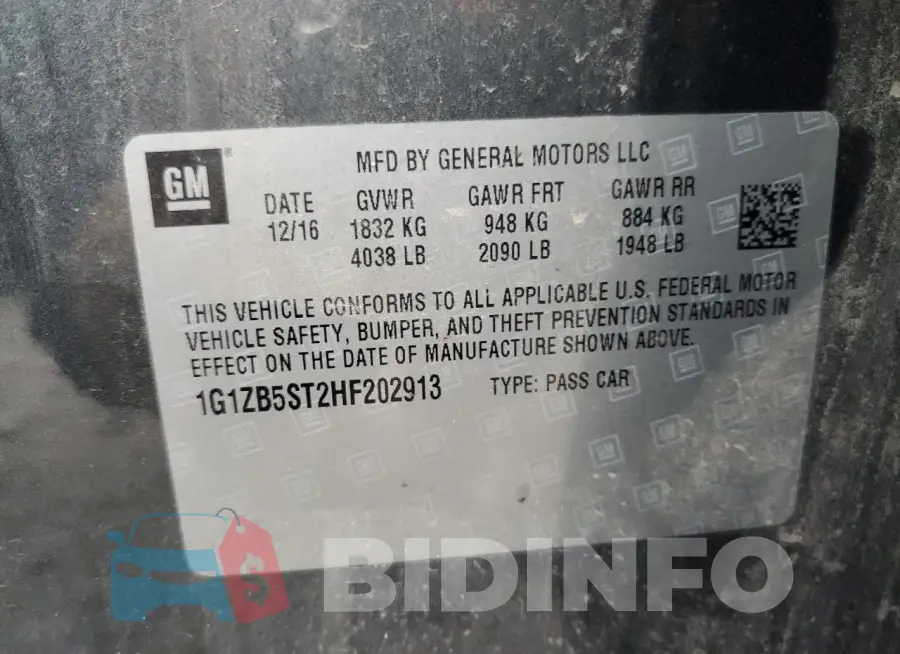 1G1ZB5ST2HF202913 Photo# 12