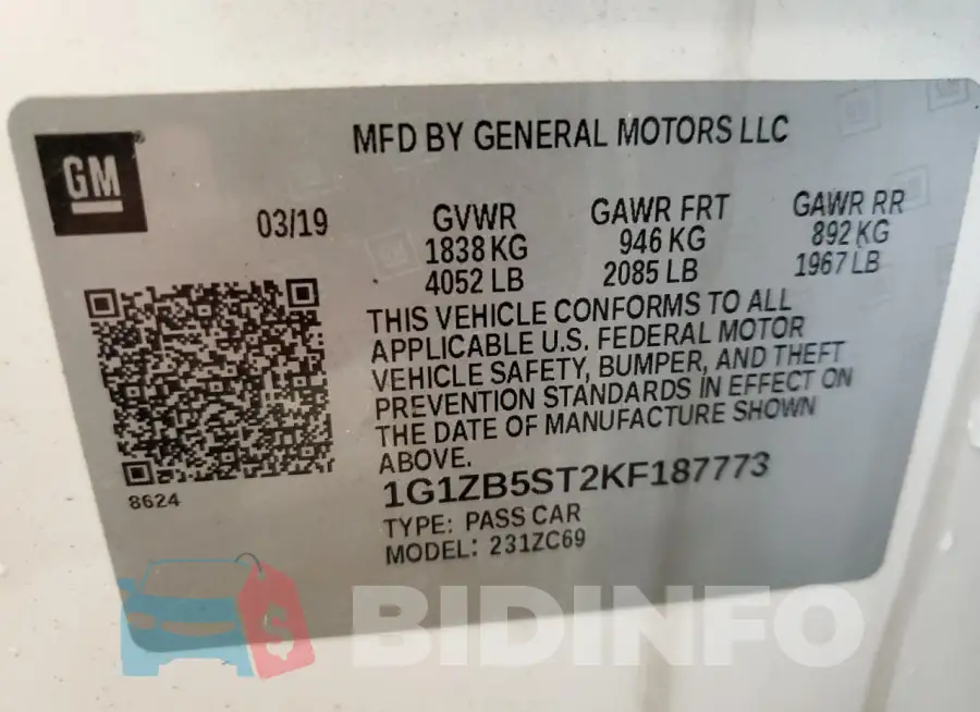 1G1ZB5ST2KF187773 Photo# 12