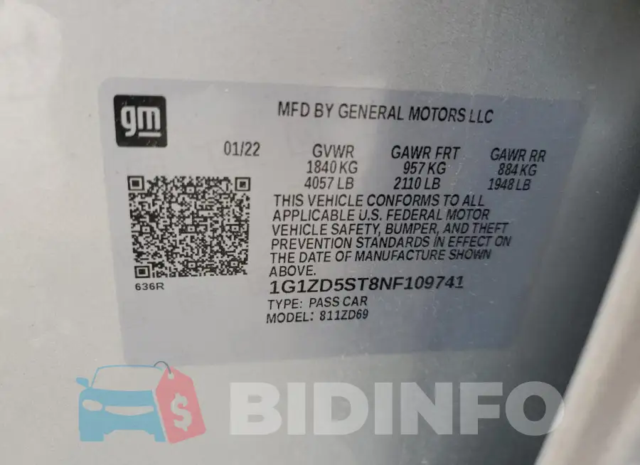 1G1ZD5ST8NF109741 Photo# 12