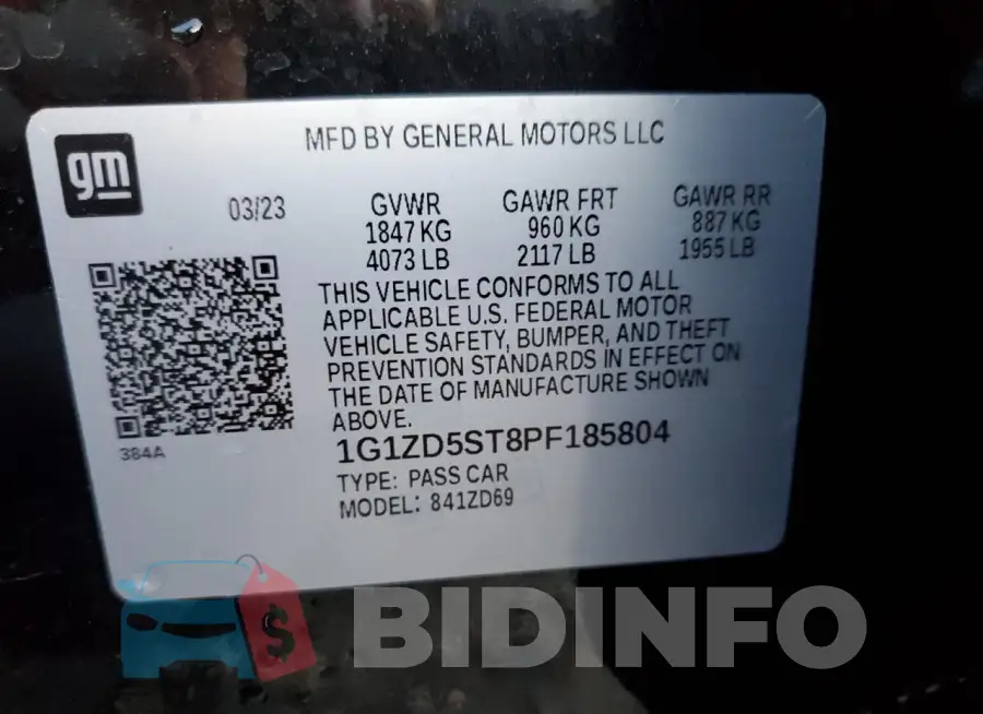 1G1ZD5ST8PF185804 Photo# 12